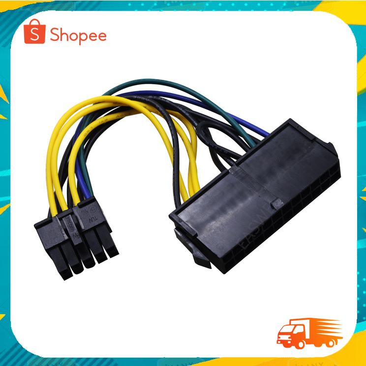 สายแปลง ATX 24-Pin Female to 10-Pin Male Adapter Power Supply Cable Cord for Lenovo 10PIN Motherboar