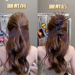 Half Hair กิ๊บหนีบปลอม กิ๊บหนีบผมครึ่งหัว เสกผมสวย ผมดูหนา ดูมีวอลลุ่ม แฮร์พีช