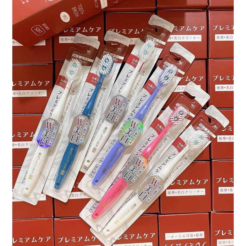 แปรงสีฟันญี่ปุ่น รุ่นใหม่ล่าสุด หัวแปรงทำความสะอาดบริเวณซอกฟันได้ทั่วถึง มีที่แปรงลิ้นตรงหัวแปรง