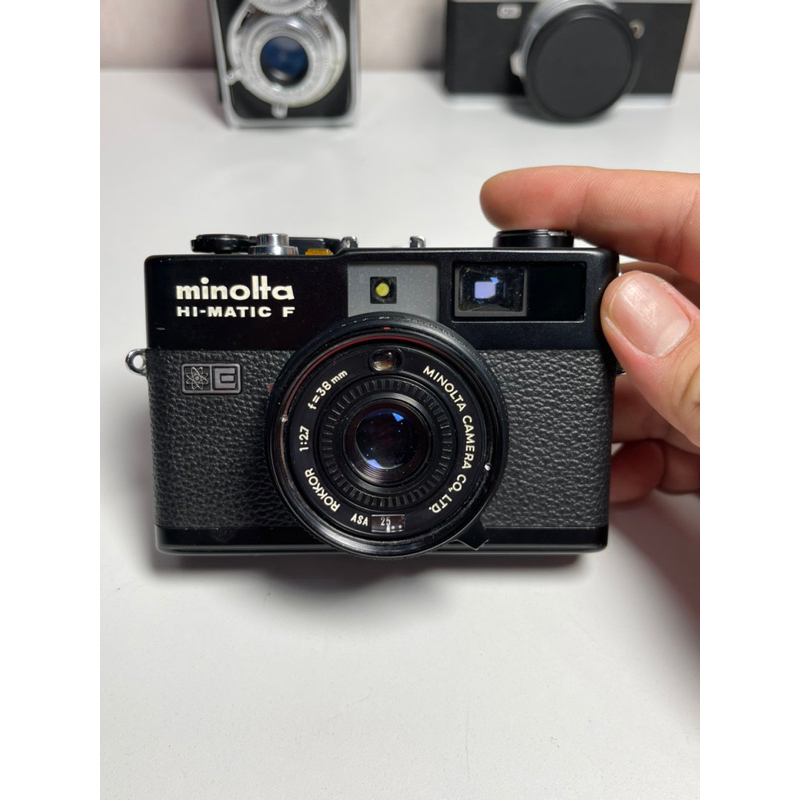 9.9(มือสอง)กล้องฟิล์ม Minolta Hi-matic F สภาพสวย ทำงานปกติ