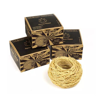 เชือกขี้ผึ้ง Horns Hippo Hemp Wick 60 meters / box (197 feet)