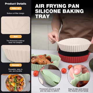 *พร้อมส่ง* Silicone tray ซิลิโคนรองหม้อทอดไร้น้ํามัน รองหม้ออบ ทนความร้อนสูง ใช้ซ้ําได้ Foodgrade อเนกประสงค์