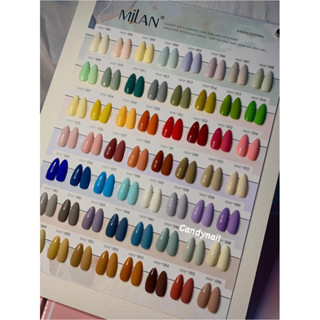 🥳 สีเจลแบรนด์ Milan 56 สี 🎉🩷 🧸โทนสีเอิร์ธโทน แถมชาร์ตสี +ท๊อป +เบส ในชุด💅🏻