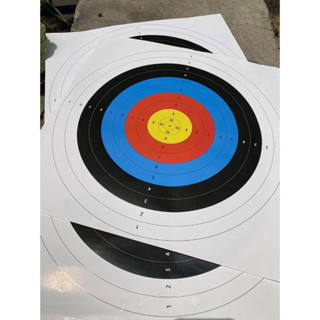 เป้ายิงธนูกระดาษ  40x40 ซม. ชุด 10 แผ่น ARCHERY TARGET PAPER 40x40 cm.  1 SET 10 PCS.