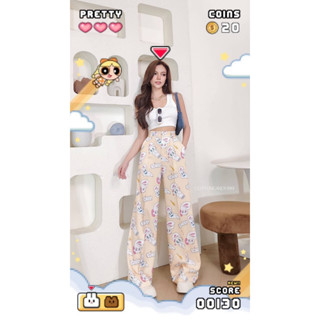 #COTTON CANDY 🍭กางเกงขายาวลายกระต่าย New Lovely pants