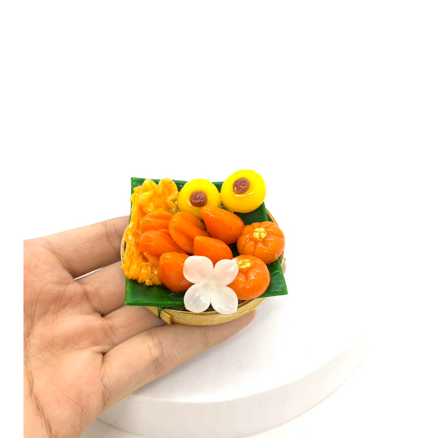 เข่งขนมไทย ขนมไทยมงคล ทองหยิบ ทองหยอด ถวายองค์พระ B10