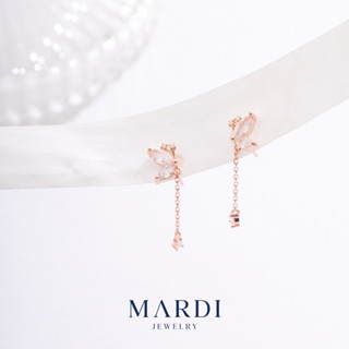 Mardi Jewelry ต่างหูเงินแท้ 925 Fairy Wing Earrings