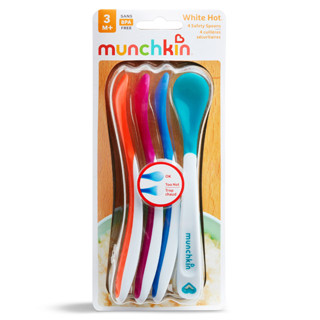 Munchkin : MNK43682 ชุดช้อน White Hot Safety Spoons - 4pk(43692)