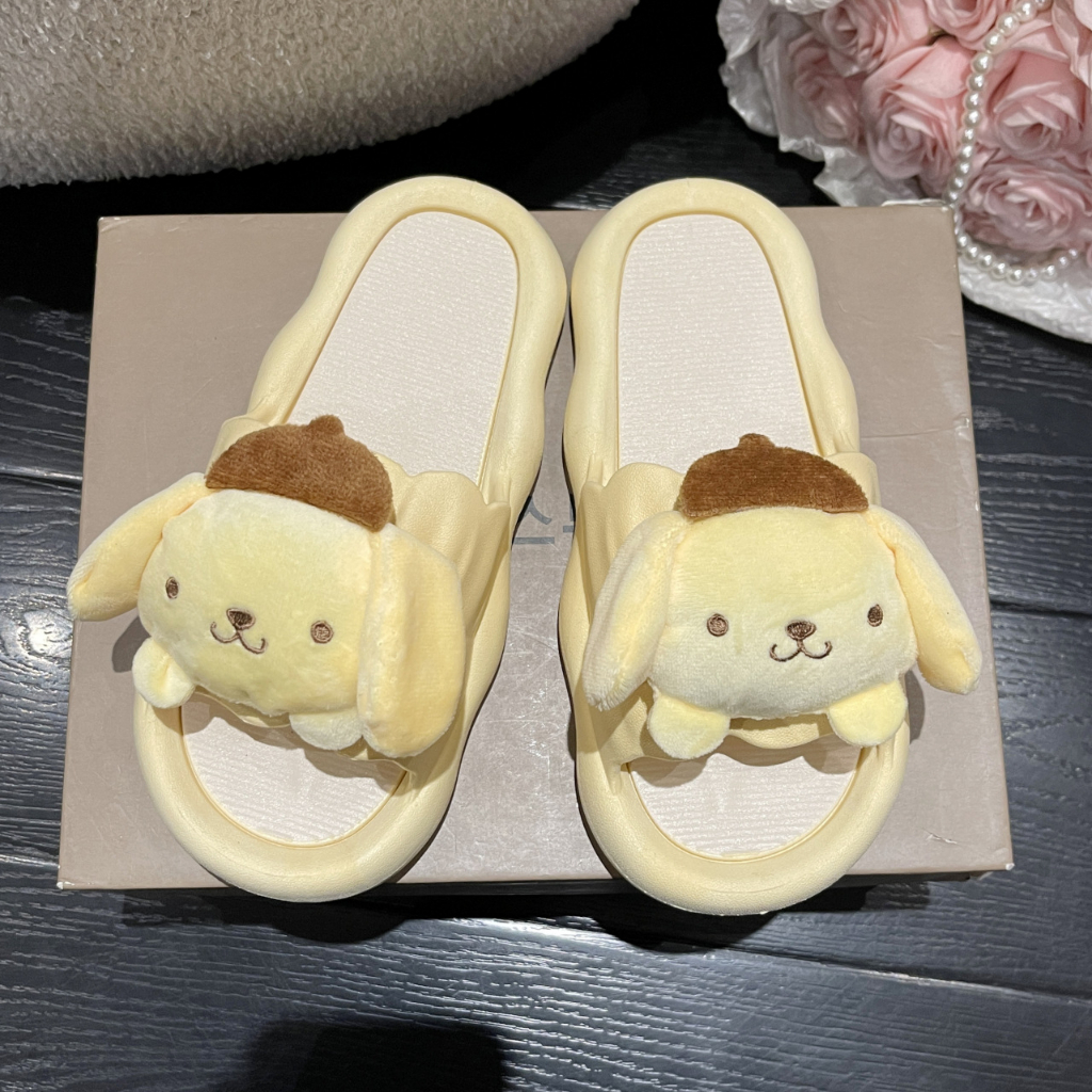 รองเท้าผู้หญิง W429  (ตุกตา) แตะแฟชั่น สวมใส่สบาย ประดับด้วยหัวการ์ตูน น่ารักพื้นนิ่มมาก