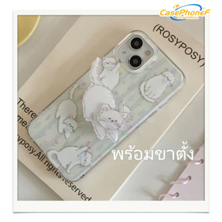 ✨ส่งของขวัญ✨เคส for iPhone 11 14 Pro Max Case for iPhone 12 13 ป้องกันการตก การป้องกัน พร้อมขาตั้ง การ์ตูน สาวน่ารักหัวใ