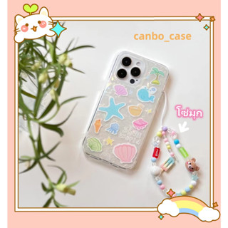 🎁ส่งของขวัญ🎁เคสไอโฟน สำหรับ 11 14 for iPhone Case 13 12 Pro Max น่าสนใจ เปลือก โซ่มุก กันกระแทก เคสนิ่ม เคสโทรศัพท์