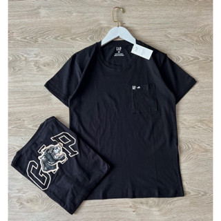 ✰ สินค้ามือหนึ่ง ✰ #GAP  #เสื้อยืดผ้านิ่มสีดำ