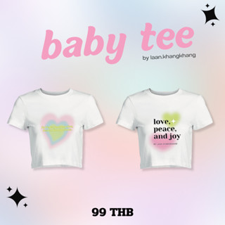 CROP ฺBABY TEE เสื้อครอปสไตล์เกาหลี