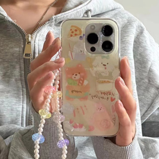 🎁ส่งของขวัญ🎁เคสไอโฟน 14 Pro Max 13 12 11 เคส for เคสไอโฟน11 น่ารัก สร้อยข้อมือ พกง่ายๆ การป้องกันการตก Case