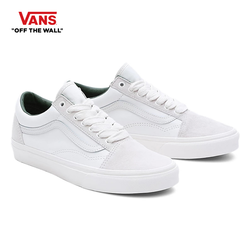 VANS OLD SKOOL - OVERSIZED LACE WHITE/GREEN รองเท้าผ้าใบ VANS ชาย หญิง