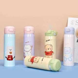 ใหม่🌸 กระติกเก็บอุณหภูมิ ลายหมี🐻🌸 🌟ข้อมูลสินค้า 🌟ขนาดผลิตภัณฑ์ : 7 cm. X 21.5 cm. 🌟 วัสดุ : สแตนเลส 304 มีผนัง 2 ชั้นแ