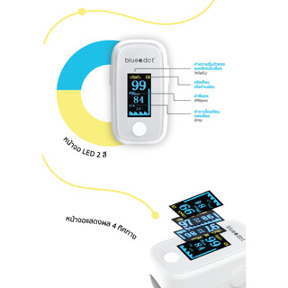 เครื่องวัดออกซิเจนปลายนิ้ว Bluedot รุ่น B-PO092 PULSE OXIMETER