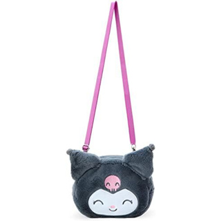 กระเป๋าสะพายขน ku kuromi head Size is approx. 18 x 9 x 14.5cm (pouch), 120cm (shoulder strap)