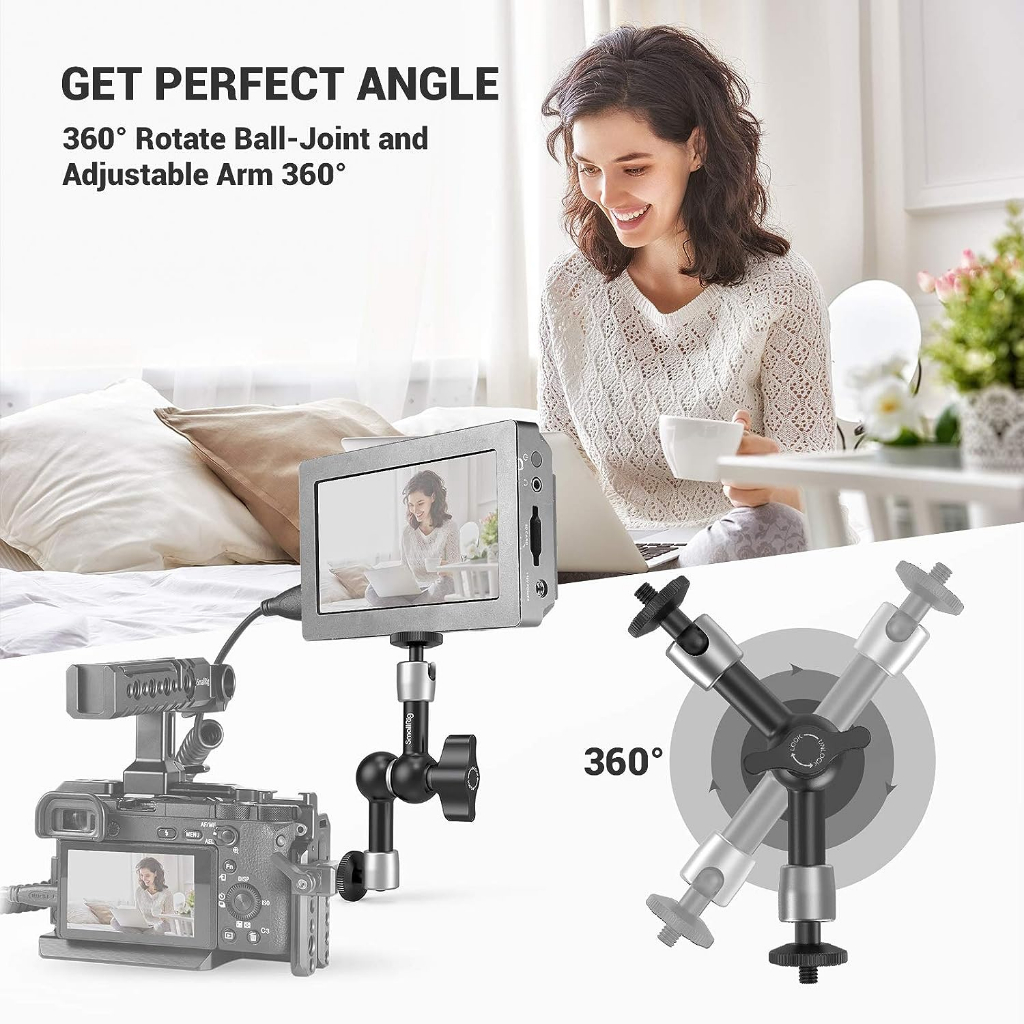 📦ส่งจากไทย📌 SmallRigMagic Arm 5.5 นิ้ว 2065 เมจิกอาร์ม 13.6 cm ยึดน็อต 1/4" ติดอุปกรณ์เสริม Articulating Arm 5.5 inch