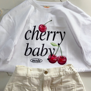 พร้อมส่ง ♡MEXOCUTE เสือยืดผ้าTC ผ้าไม่ยับไม่ต้องรีด | Cherry Baby