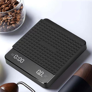 เครื่องชั่งกาแฟ ชาร์จแบบUSB 3kg/0.1g มีฟังชั่นชดเชยน้ำหนัก เครื่องชั่งดิจิตอล Coffee Scale