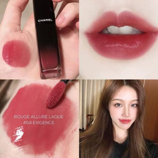 ส่งฟรี Chanel Rouge Allure Laque 5.5ml  - 64 EXIGENCE  ลิปสติกแบบน้ำ AUG01