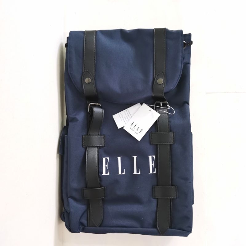 กระเป๋า​ Elle Nylon Hitch Backpack/ สี​ Navy Blue/ สินค้าพรีเมี่ยมธนาคารยูโอบี