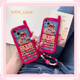 🎁ส่งของขวัญ🎁เคสไอโฟน สำหรับ 11 13 for iPhone Case 14 12 Pro Max น่าสนใจ การ์ตูน โซ่มุก กันกระแทก ปกป้อง เคสโทรศัพท์