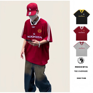 THEBOY-ROCKSTA SPORT BOY OVERSIZE เสื้อยืดคอวี สปอร์ตสไตล์