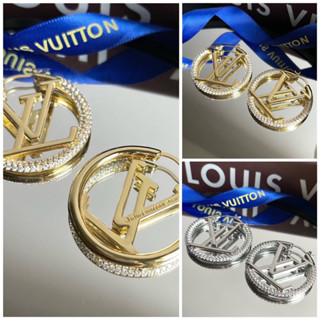 ส่งจากไทย🚩ต่างหูLV เทียบแท้1:1 ปั๊มแบรนด์ครบ,งานสวยเป๊ะ พร้อมถุง PVC BRAND ▪︎ 4 CM LOUIS VUITTON EARRINGS