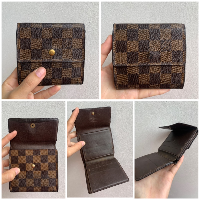 Lv damier elise short wallet มือสองของแท้🤎🤎