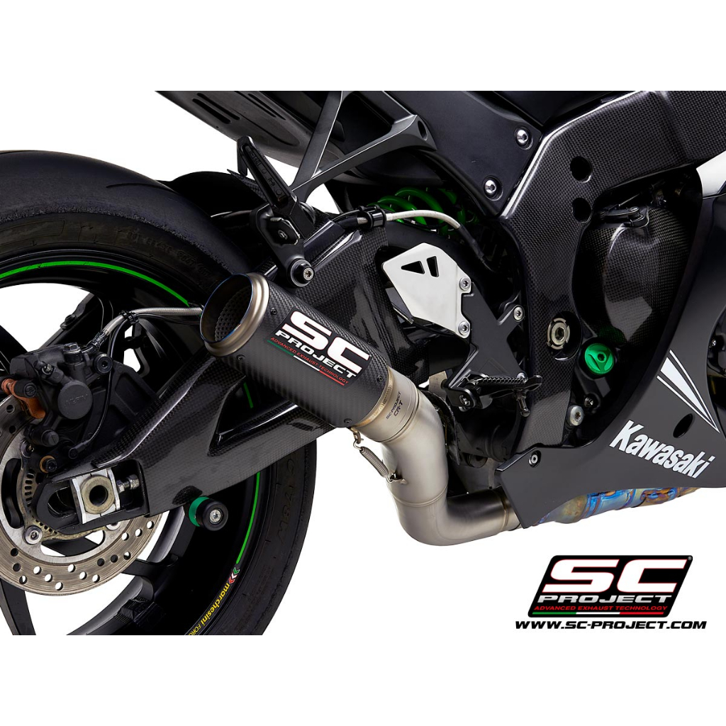 SC-Project ท่อไอเสียสำหรับ KAWASAKI NINJA ZX-10R - RR (2016 - 2020) | CR-T Muffler, Carbon fiber, wi