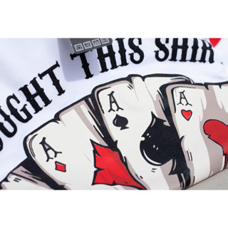 (O3)เสื้อโอเวอร์ไซส์ลายไพ่ สกรีนเท่คมชัดทุกสี ผลิตจากผ้าต่อต…