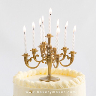 เชิงเทียน ตกแต่งเค้ก มี 6 สี / เซ็ทเชิงเทียน + เทียน 9 เล่ม เทียนวันเกิด Candle topper cake เชิงเทียนวันเกิด