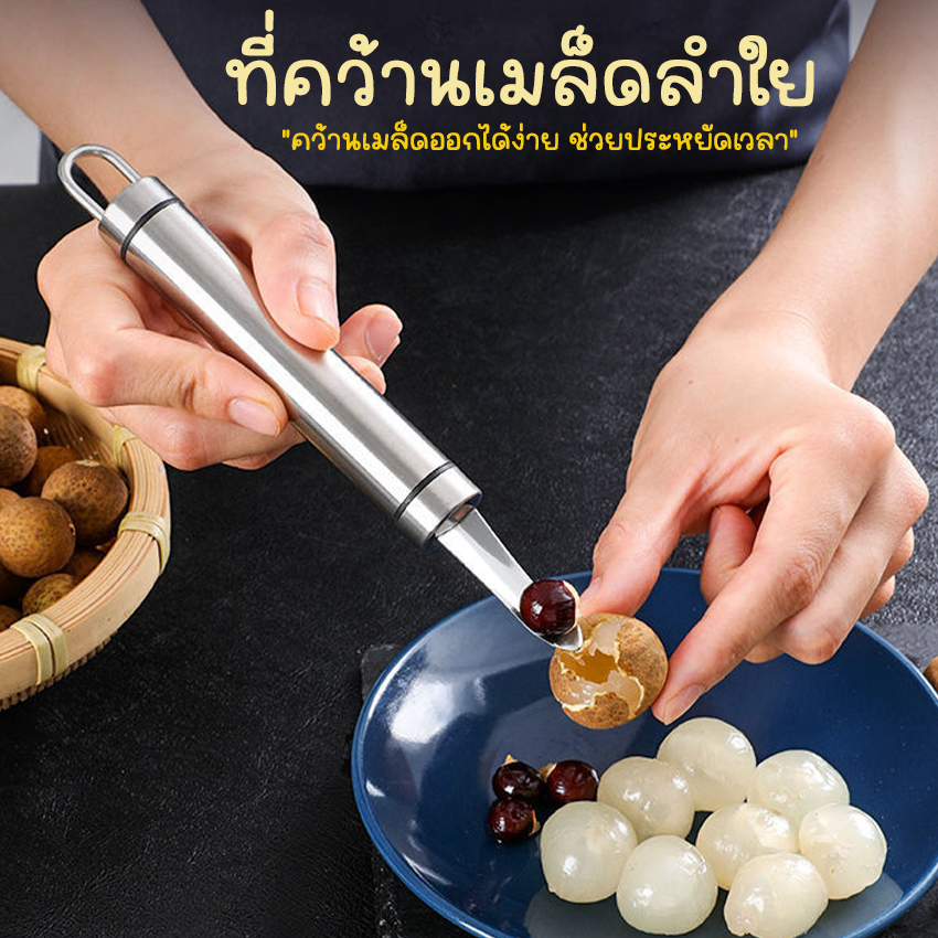 Megahouse ที่คว้านเมล็ดลำใย ที่แกะเมล็ดลำใย สแตนเลส No.Y1614
