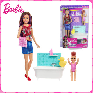 🎀Barbie Doll ชุดอุปกรณ์อาบน้ำเด็กเล็กสำหรับตุ๊กตาบาร์บี้ของขวัญวันเกิดของเด็กผู้หญิง