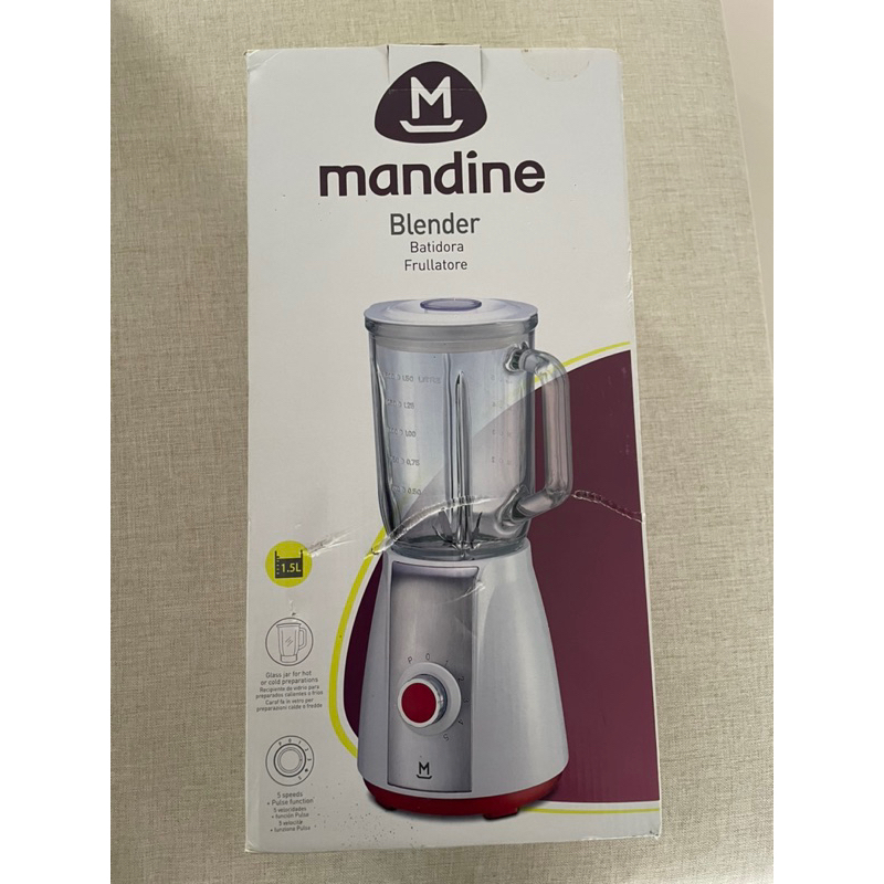 เครื่องปั่นน้ำผลไม้ โถแก้ว 1.5L ยี่ห้อ Mandine