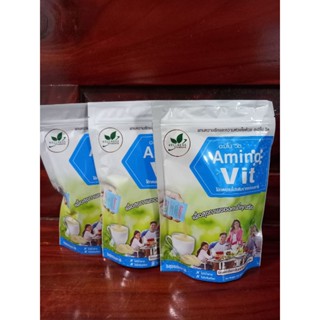 Amino vit (อะมิโนวิค)รสธรรมชาติ3แพ๊ค30ซองเลือกรสได้มี4รส=ธช/กฟ/ชล/ชข