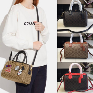 ของแท้ 💯%Coach boston pillow bag กระเป๋าถือ กระเป๋าสะพายแฟชั่นผู้หญิง F58312