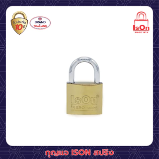 กุญแจสปริงเหล็กสีทอง ISON 38 มม. (งวงสั้น)