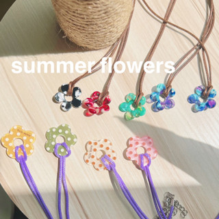 พร้อมส่ง‼️สร้อยเชือกจี้ดอกไม้🌷ส่ยทะเลใจต้องมีรุ่นนี้เเล้วนะ