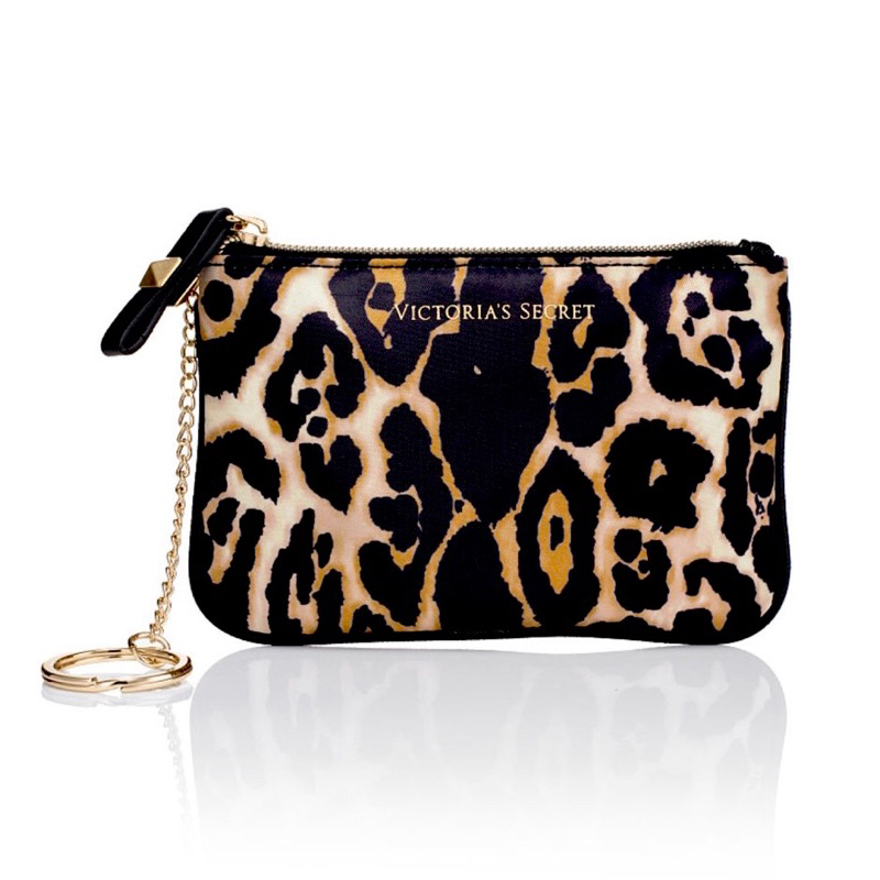 Victoria’s Secret Cosmetics Bag Leopard …กระเป๋าใส่เครื่องสำอางค์ขนาดพกพา ลายเสือดาว…ขนาด 15 x 10 x 1 (หน่วย cm)