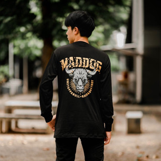 Maddogstreet ® เสี้อยืดแขนยาว ลาย รุ่น กระทิงทอง เสื้อยืดผู้ชาย