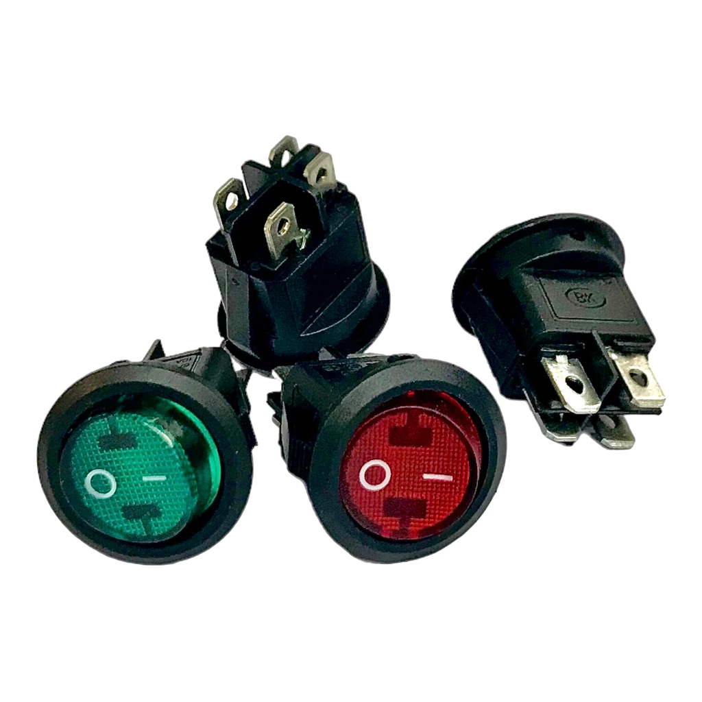 Switch สวิตช์กลม 19mm 4ขา ON OFF ไฟ220VAC