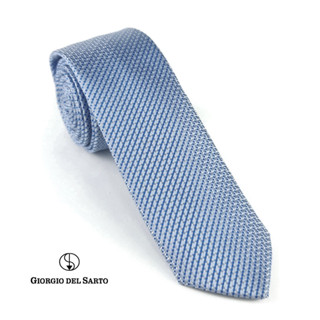 Giorgio Del Sarto Necktie 6 cm Blue with Fabric Texture เนคไทสีฟ้า มีเท็กเจอร์