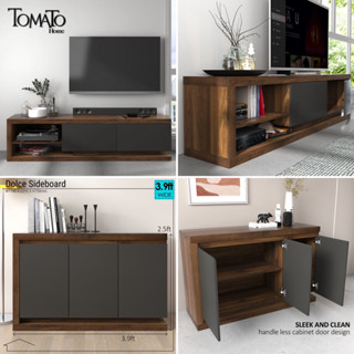 Tomato Home ชุดชั้นวางทีวี + ตู้เก็บของ Dolce | ซื้อเป็นคู่คุ้มกว่า ชั้นวางทีวีมินิมอล ตู้เก็บของ ตู้เอนกประสงค์ หรูหรา