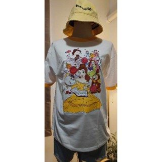 เสื้อยืดโอเวอร์ไซส์ ลายเบลล์ กุ้นคอแขน Qotton land