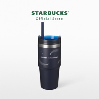 Starbucks Stainless Steel STANLEY Blue Silver Meteor Cold Cup 16oz. ทัมเบลอร์สตาร์บัคส์สแตนเลสสตีล 16ออนซ์ A11145392