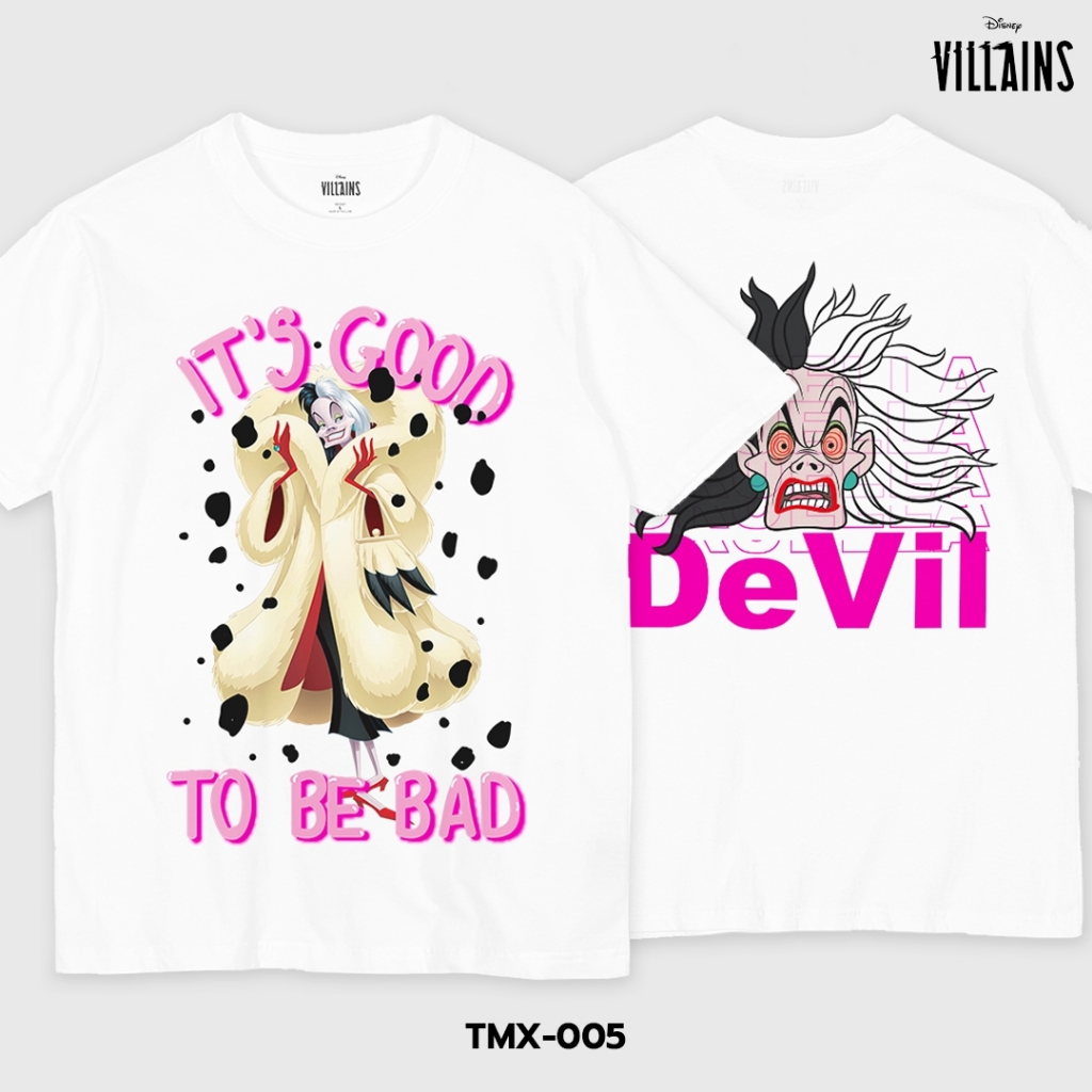 Power 7 Shop เสื้อยืดการ์ตูน "Villains" ลิขสิทธิ์แท้ DISNEY (TMX-005)