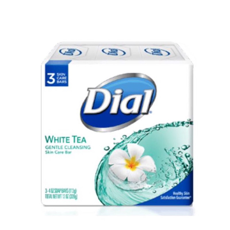 [ข้อเสนอดีที่สุด, ของแท้100%] (1กล่อง 3 ก้อน)Dial White Tea Gentle Cleansing Skin Care Bar ไดอัล สบู